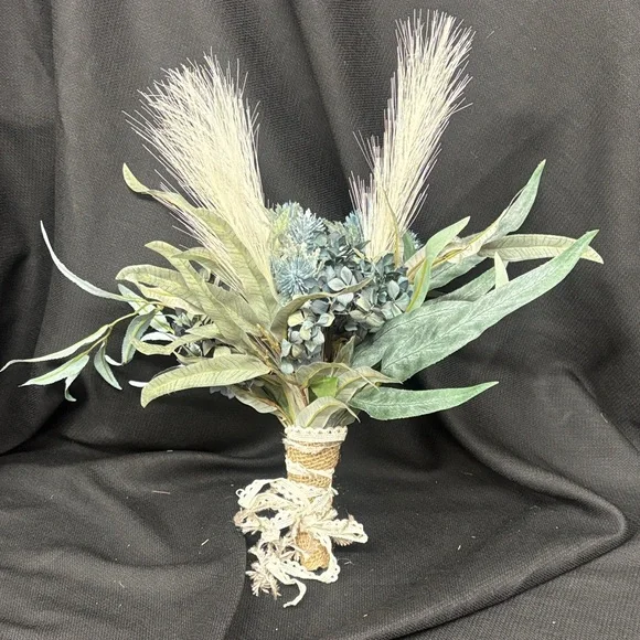 Dried hydrangea and faux Floral Arrangement - Picture 2 of 6